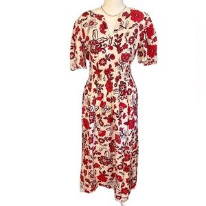 Loft Maxi V-Neck Dress L NWT